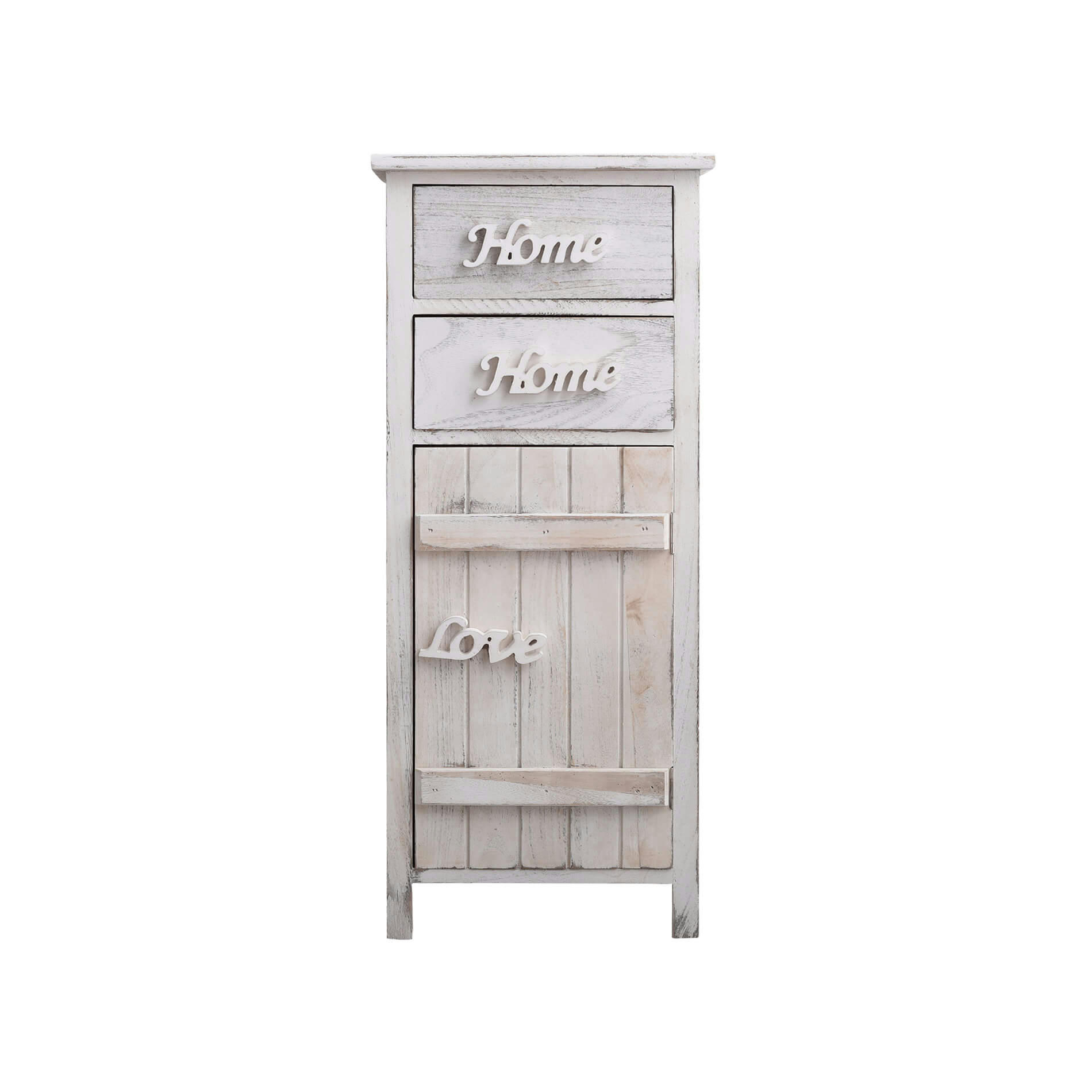 - Meuble de rangement avec 2 tiroirs 1 porte en bois blanc