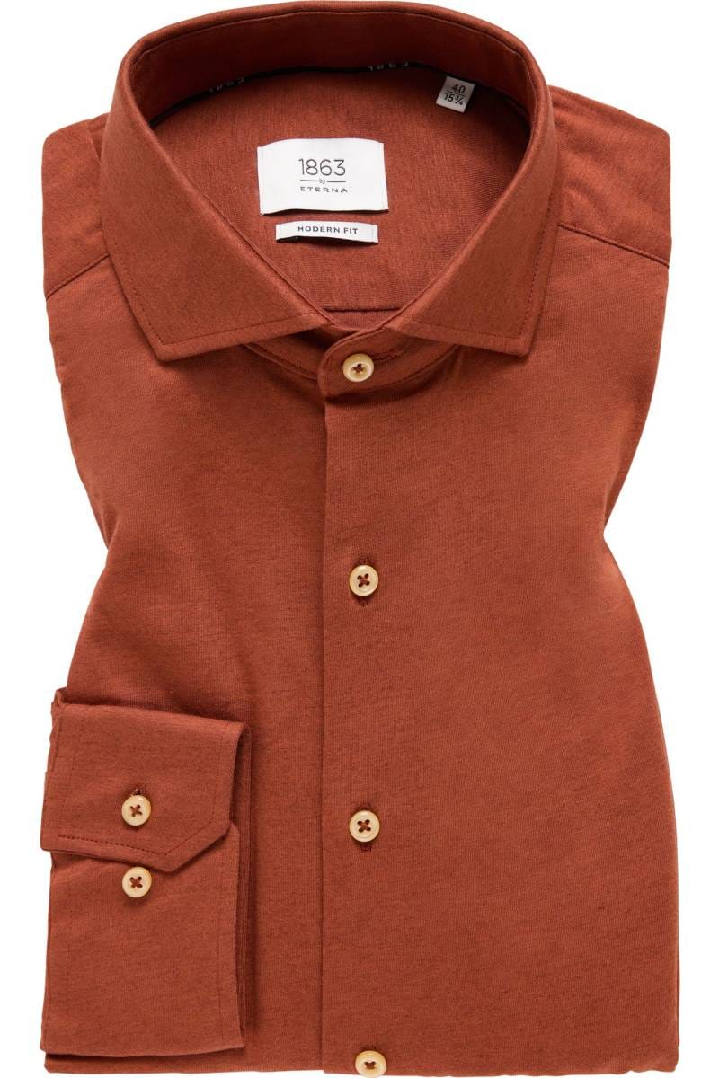 ETERNA 1863 Modern Fit Jerseyhemd orange, Einfarbig