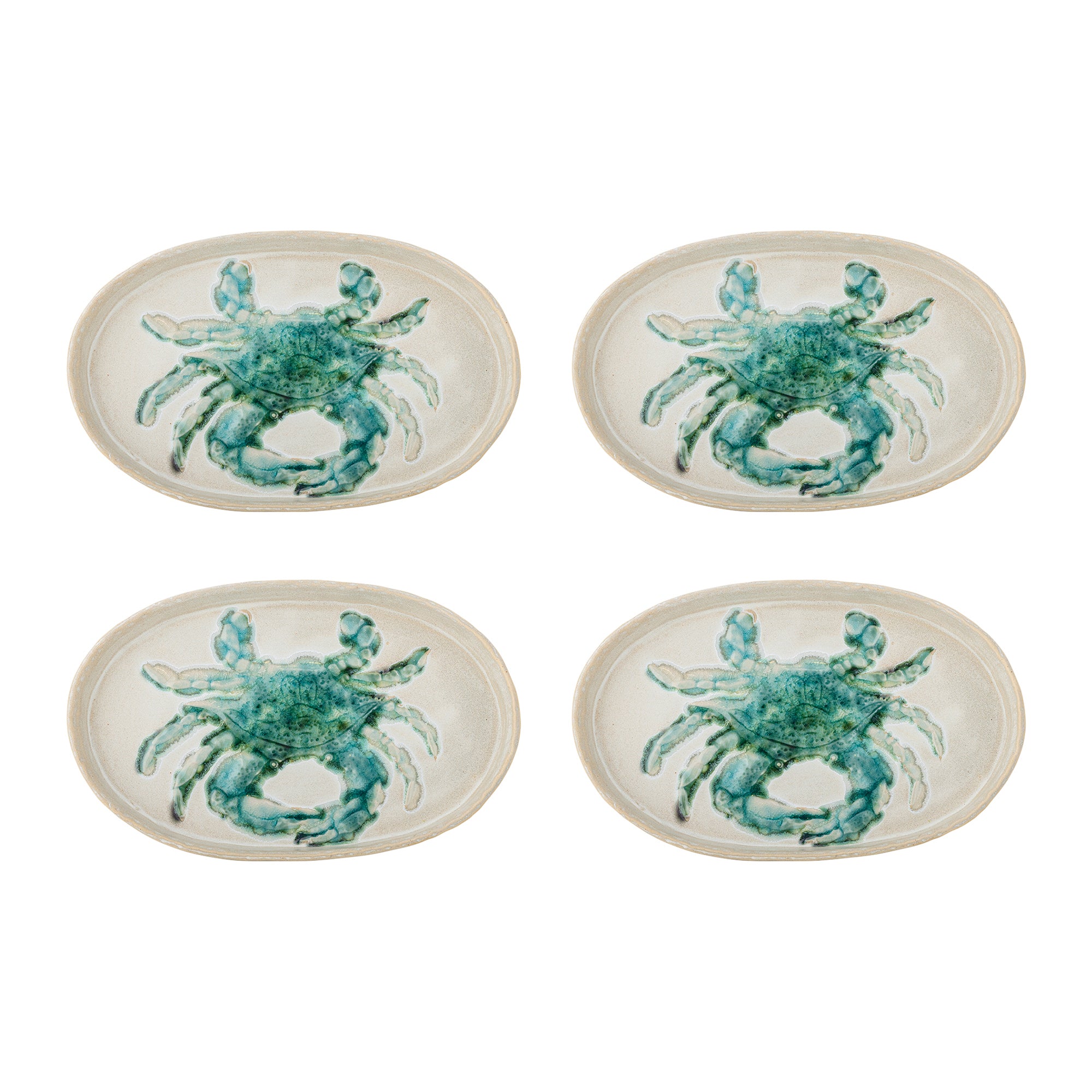 Bloomingville Hadden Dinerbord 4 st. - B 29 - Krab