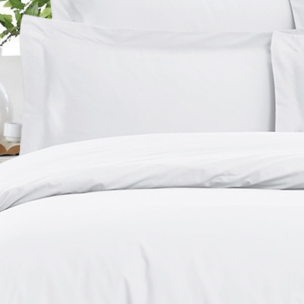 Drap housse uni satin de coton bonnet 30 cm Blanc 140x200 cm VERSALUXE