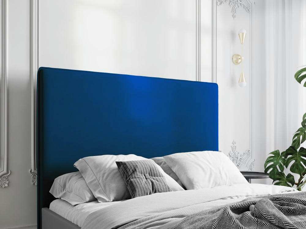 PROVENCE - Tête de lit en velours bleu roi 120x140x10