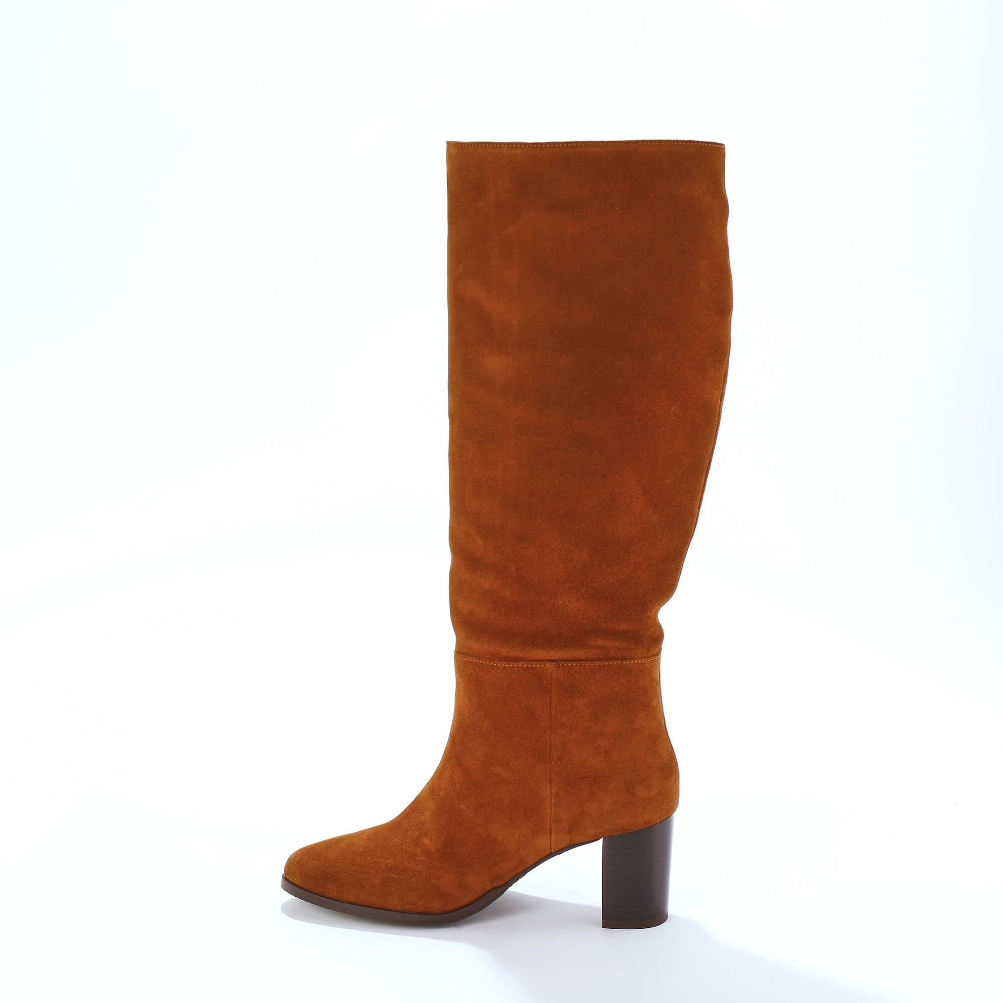 Bottes en cuir suédé