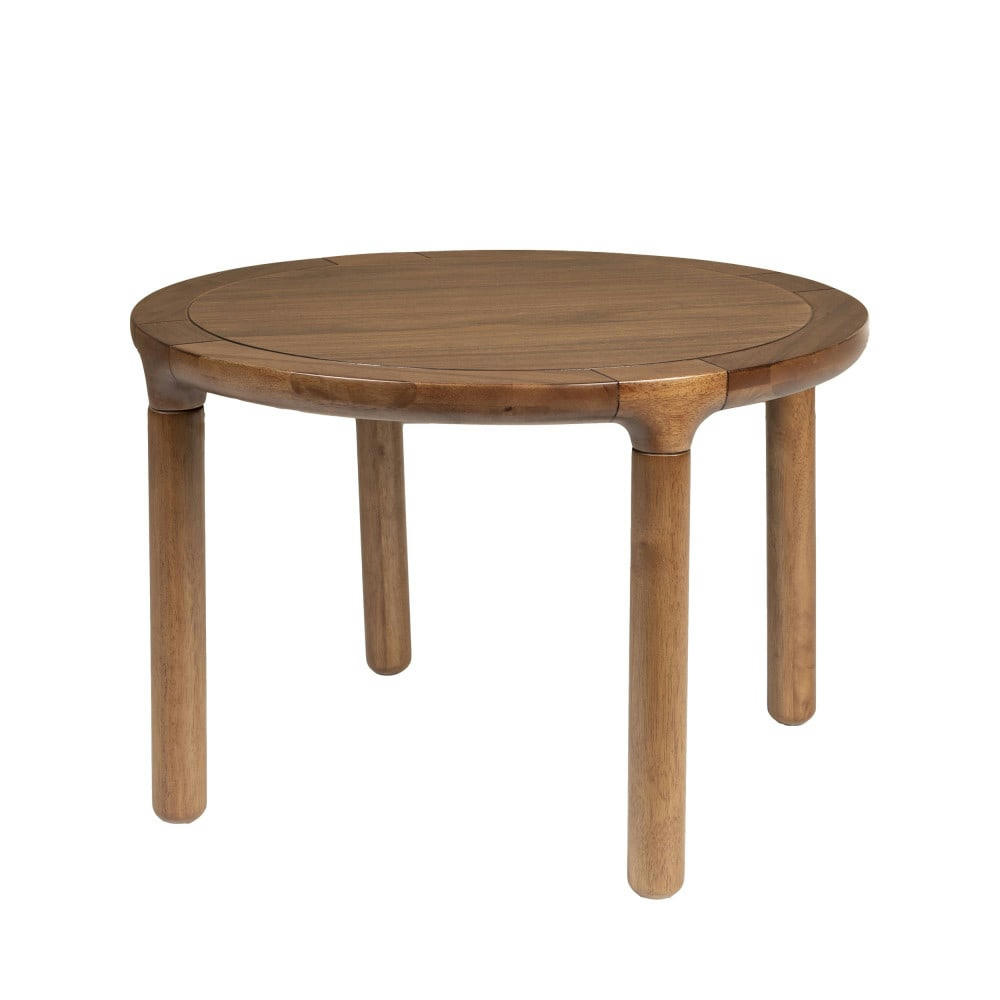 STORM - Table basse ronde en bois D60cm bois foncé