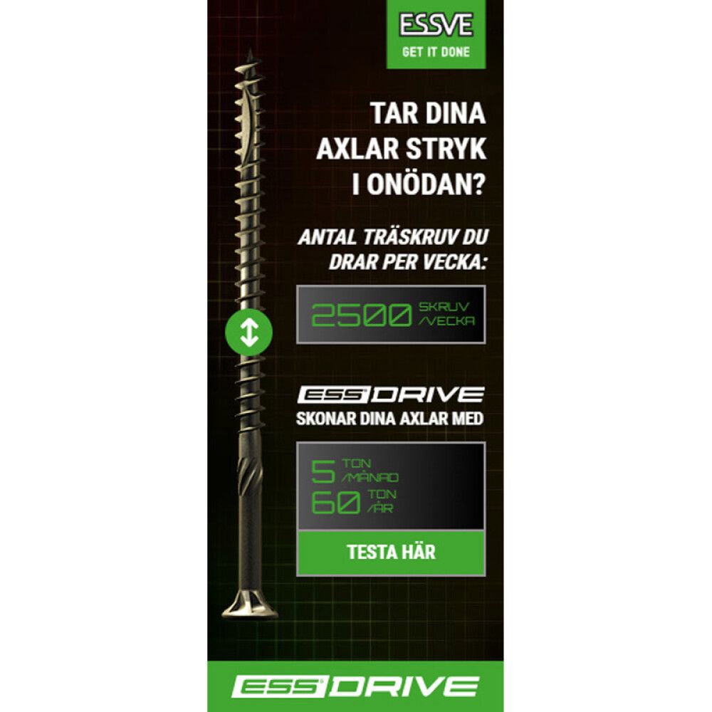 TRESKRUE ESSVE 6,0X120MM FORSENKET 100STK