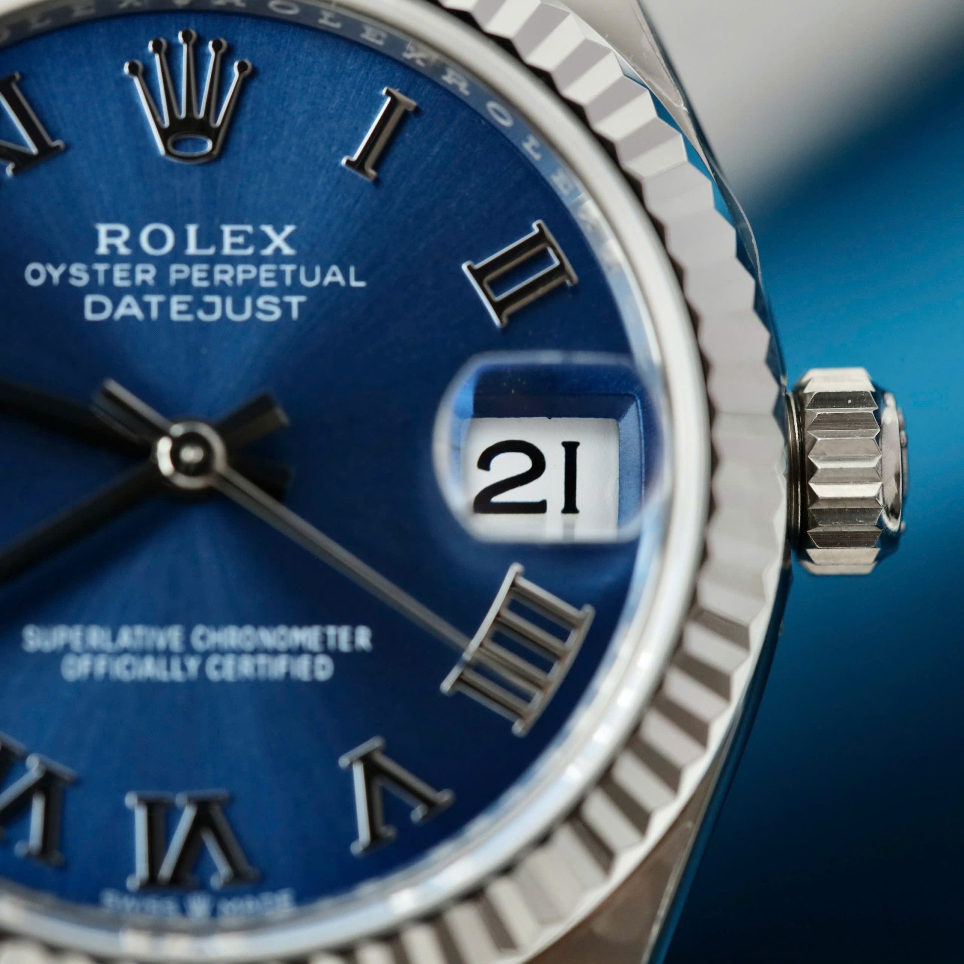 Rolex Datejust 316L Steel Blue Dial 31mm Jub THBF Replica