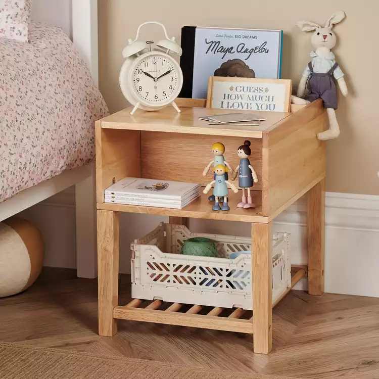 Great Little Trading Company Croft Bedside Table -Light Wood