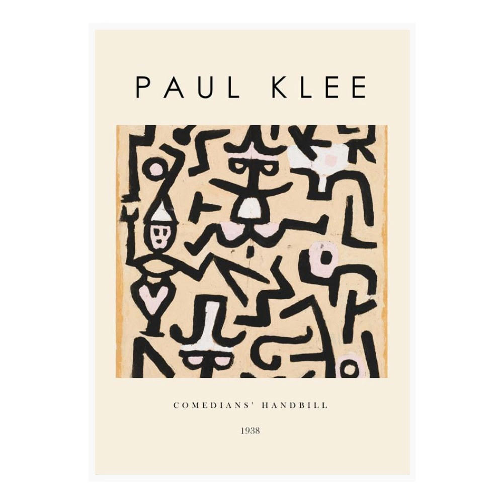 ARTESTA - Affiche décorative avec cadre blanc 30 x 40 cm comédiens handbill