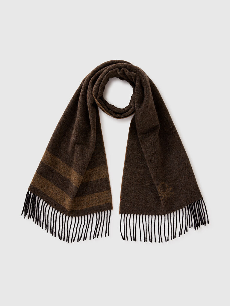 Wool and viscose blend scarf