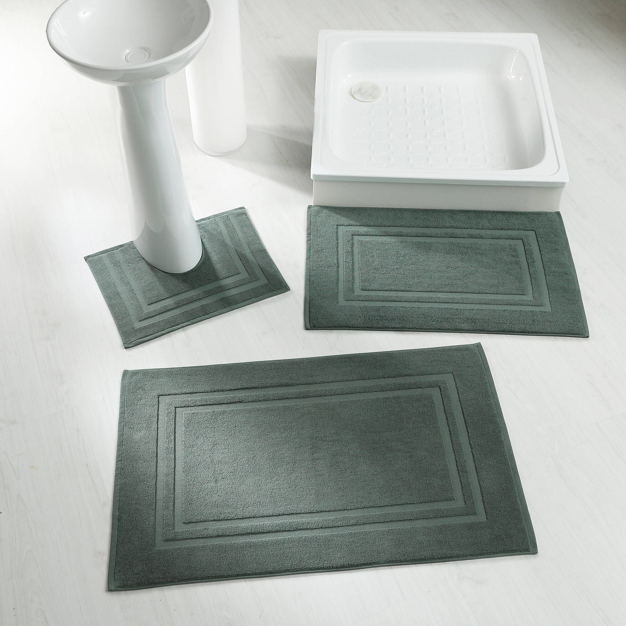 Tapis de bain éponge double liteau