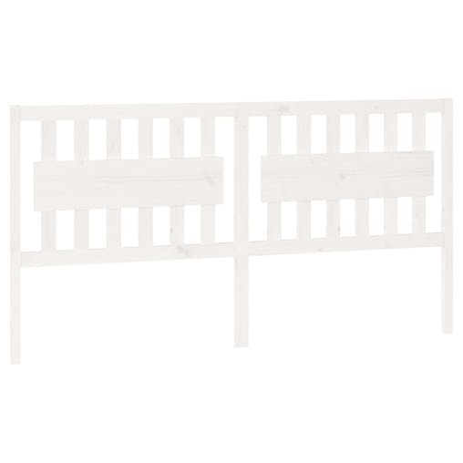 NNEVL Bed Headboard White 185.5x4x100 cm Solid Wood Pine