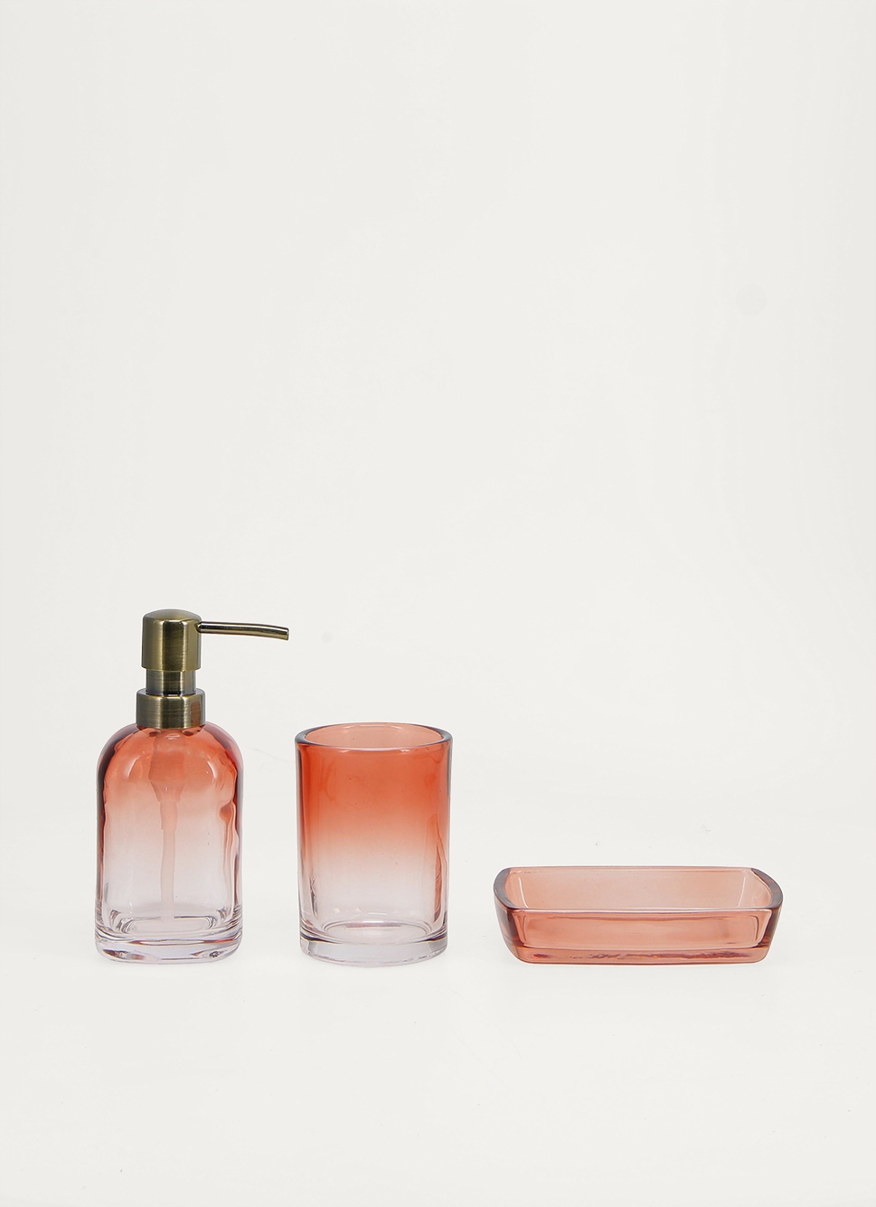 DISTRIBUTEUR DE SAVON EN VERRE DÉGRADÉ ORPHÉE ROSE/CORAIL