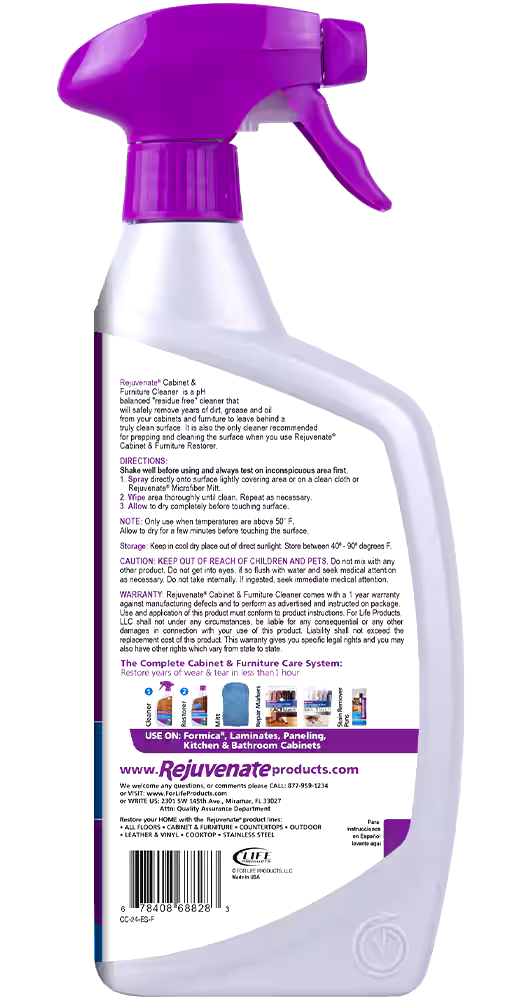 Rejuvenate Cabinet and Furniture Cleaner, Lemon Scent, 710-mL
