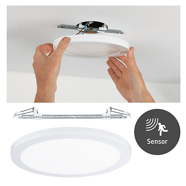 Panneau encastré LED 2in1 Cover-it rond 330mm 22W 1700lm 4000K Blanc dépoli