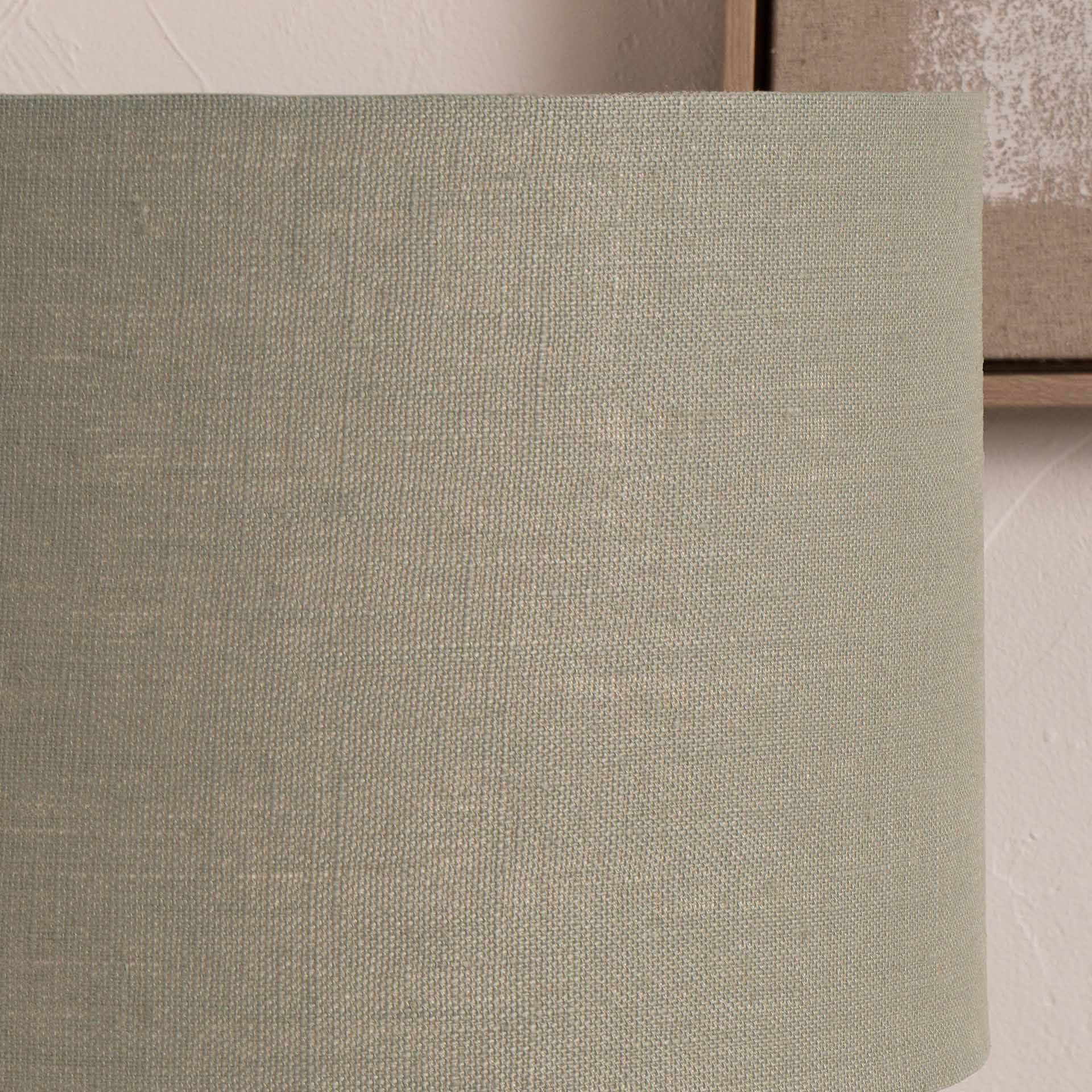 Ruma Sage Green Linen Cylinder Shade For Floor Lamp