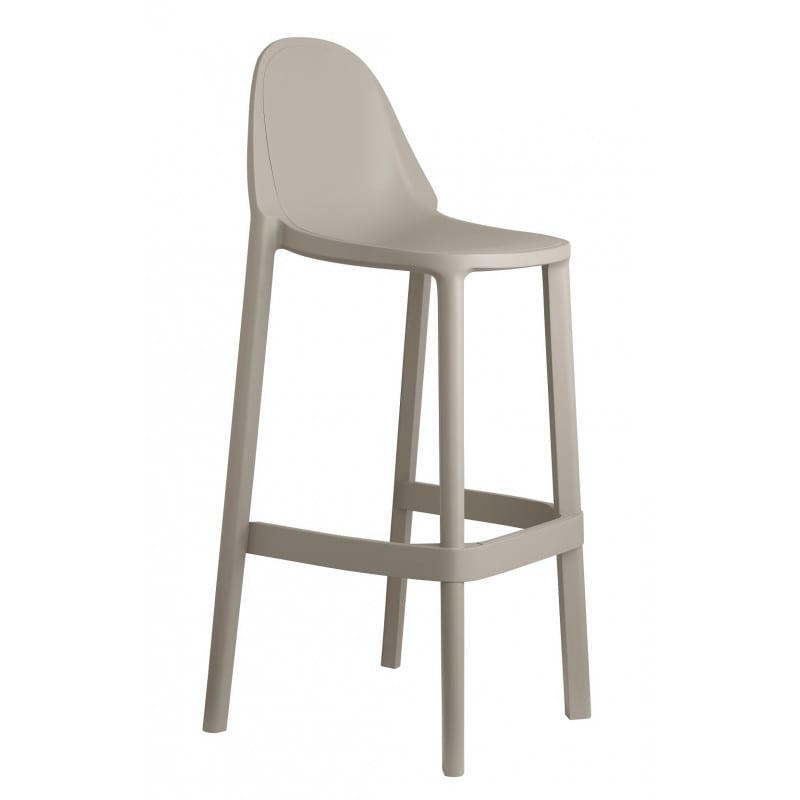 PIU - Tabouret design en plastique taupe
