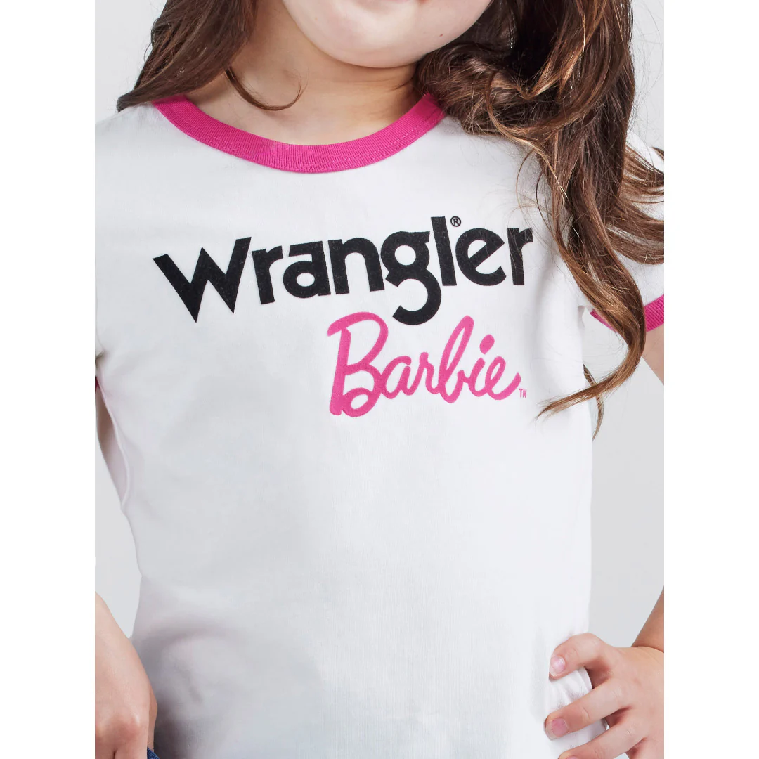 Футболка с контрастной отделкой Wrangler X Barbie для девочек