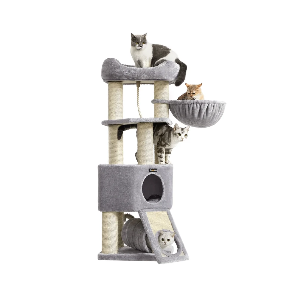 Arbre à chat 141 cm gris clair