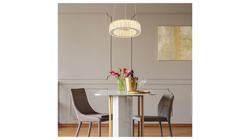Lampa wisząca Mucky LED ze ściemniaczem srebrna