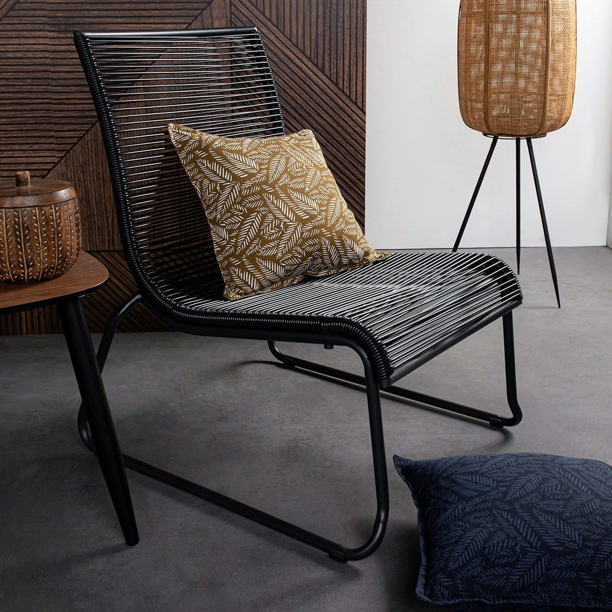 TERANGA INAYA - Coussin décoration imprimé en Coton Bronze 38x38 cm