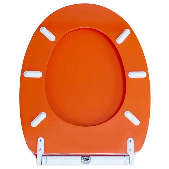 WC-Sitz »Orange«, Absenkautomatik & Schnellverschluss, Holz
