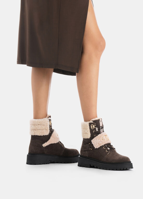 Anfibi in suede con dettagli warm