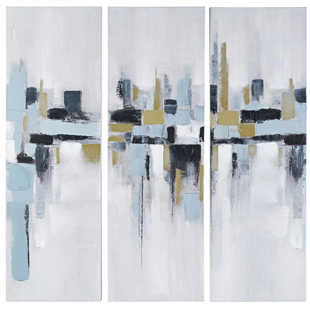 KENT - Triptyque en toile multicolore 50x150