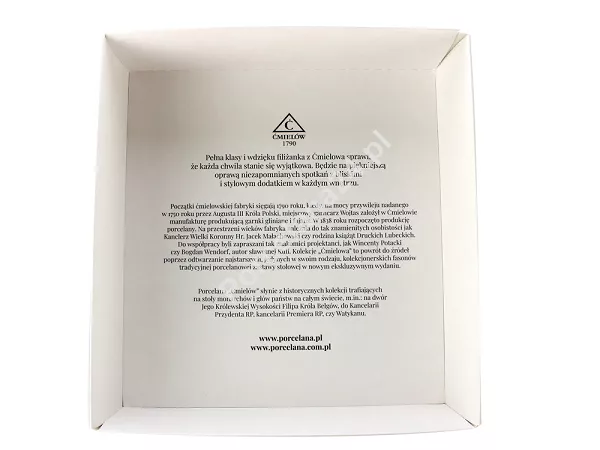 Filiżanka ze spodkiem do herbaty 0,22 L / 14,5 cm Ćmielów - Astra G904 Meander GIFT BOX