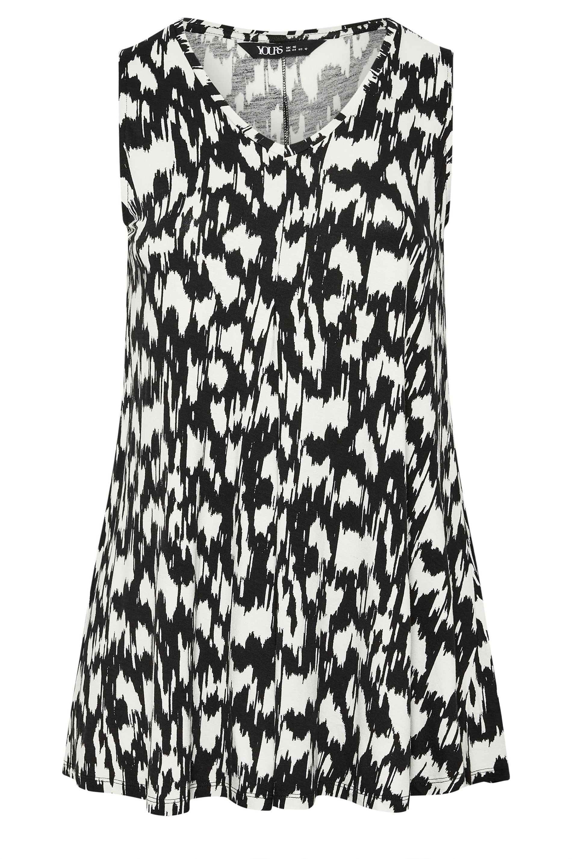 Yours Abstract Pleat Vest Top