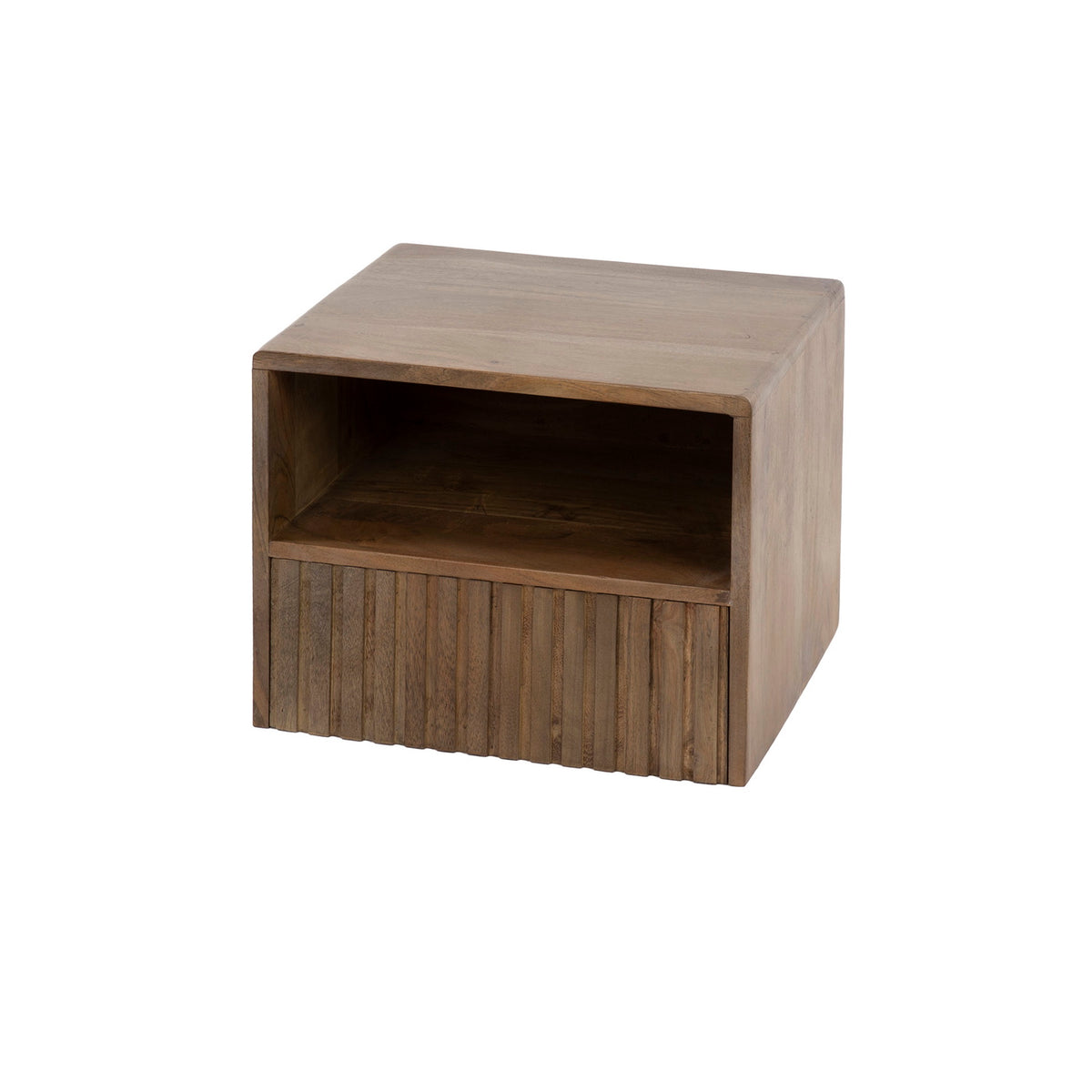Giga Meubel Nachtkastje Carve - Bruin Acaciahout - 35x30x25cm