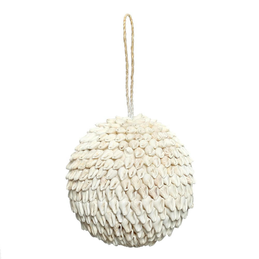 BUBBLE SHELL - Décoration suspendue en coquillage blanc