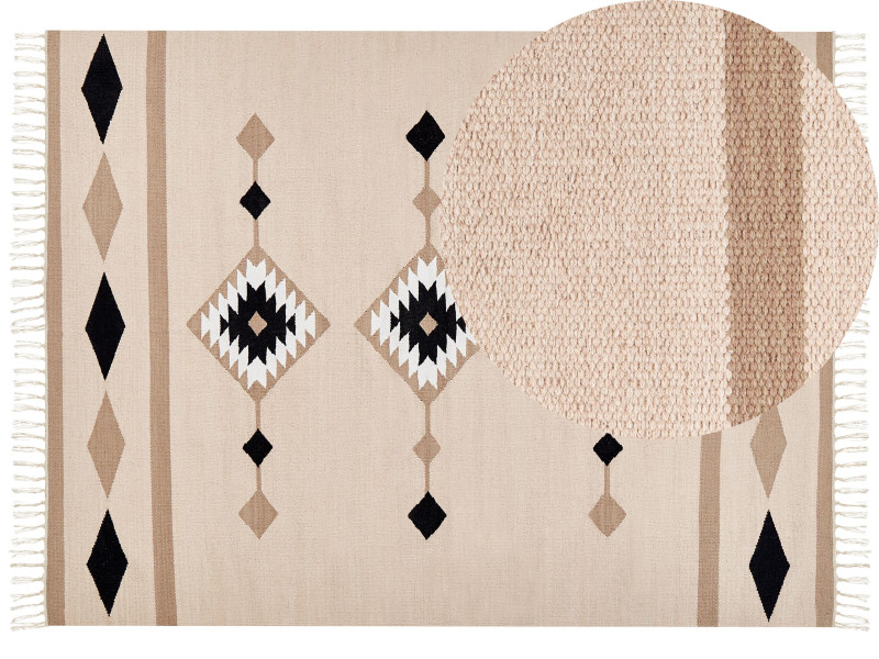 Dywan bawełniany kilim 160x230 cm wielokolorowy
