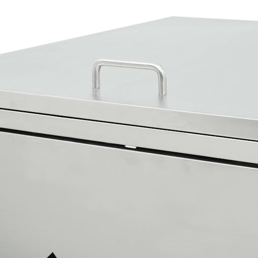 NNEVL Double Wheelie Bin Shed 240 L Stainless Steel
