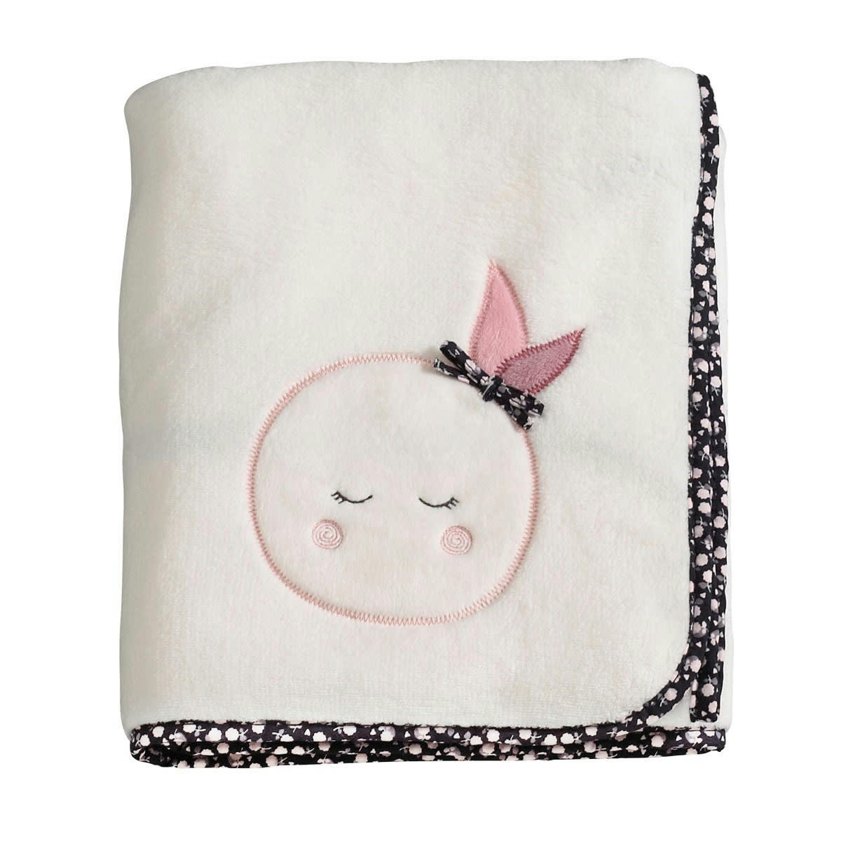 MISS FLEUR DE LUNE - Couverture 75x100cm en polyester blanc