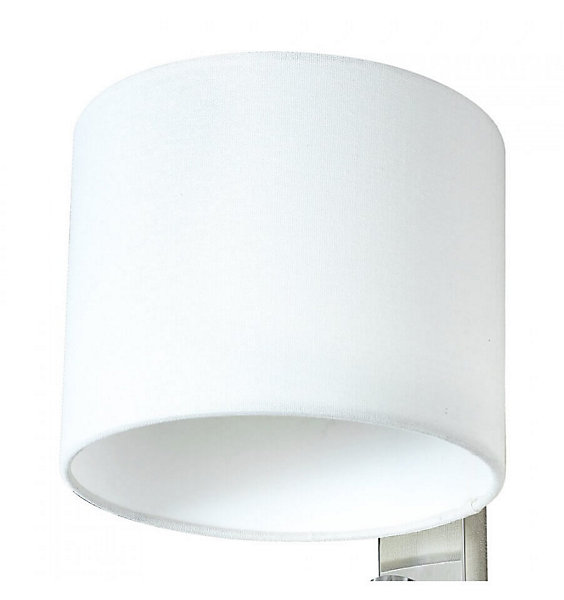 Applique liseuse conique design chrome/tissu - Symetra