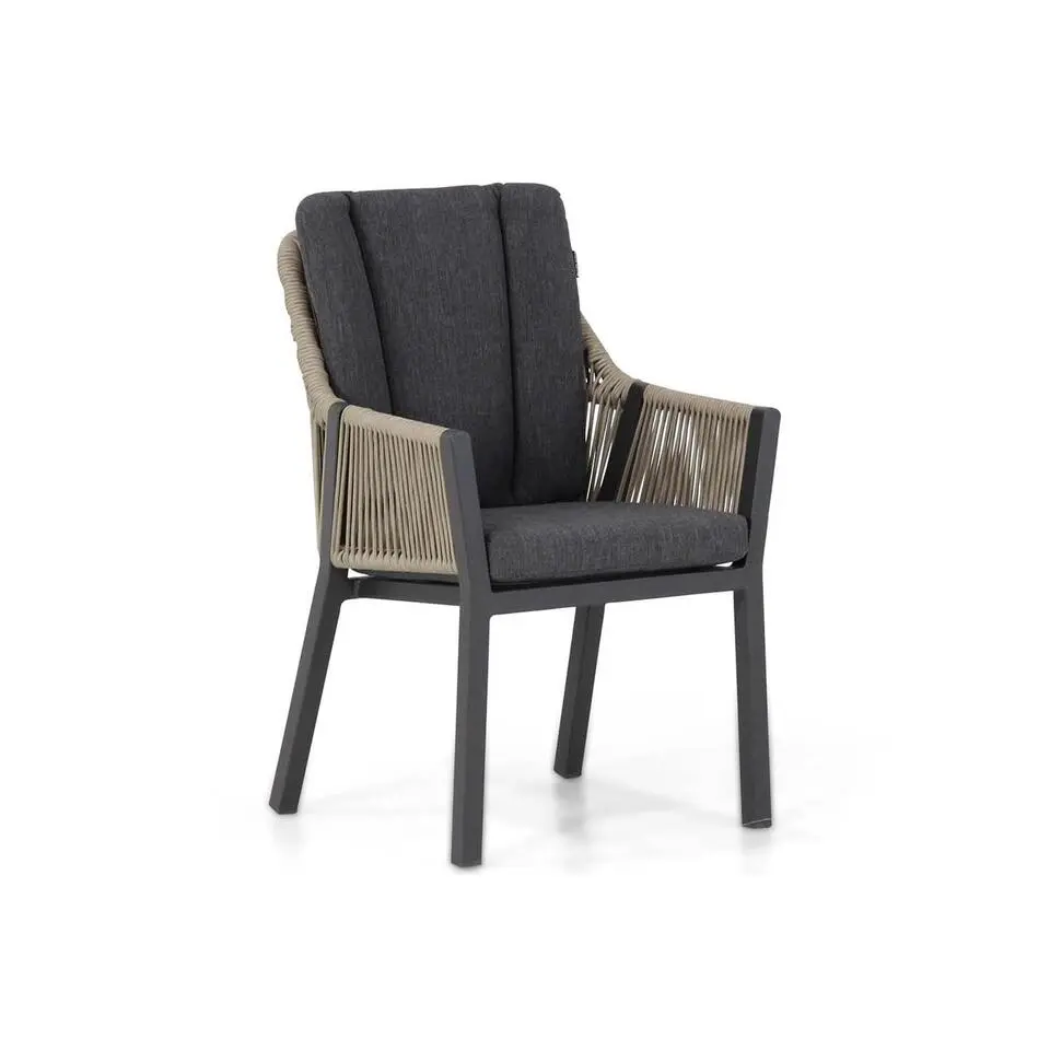 Tuinset 4 personen 90 cm Aluminium/rope Taupe Lifestyle Garden Furniture