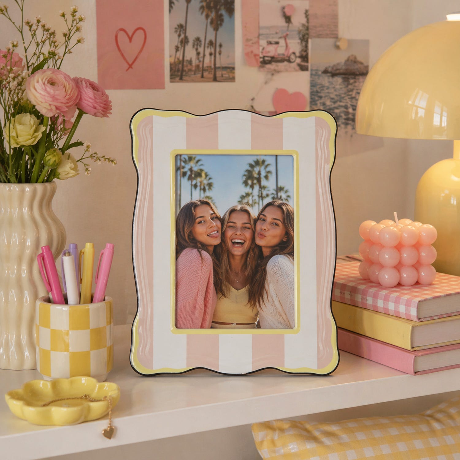 Portafoto 13x18 cm Summer legno tortora giallo