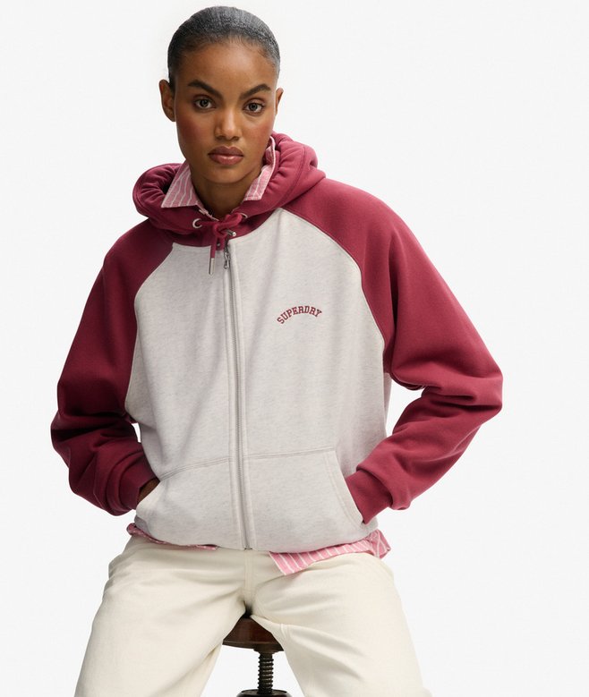 Essential Logo Raglan Zip Hoodie