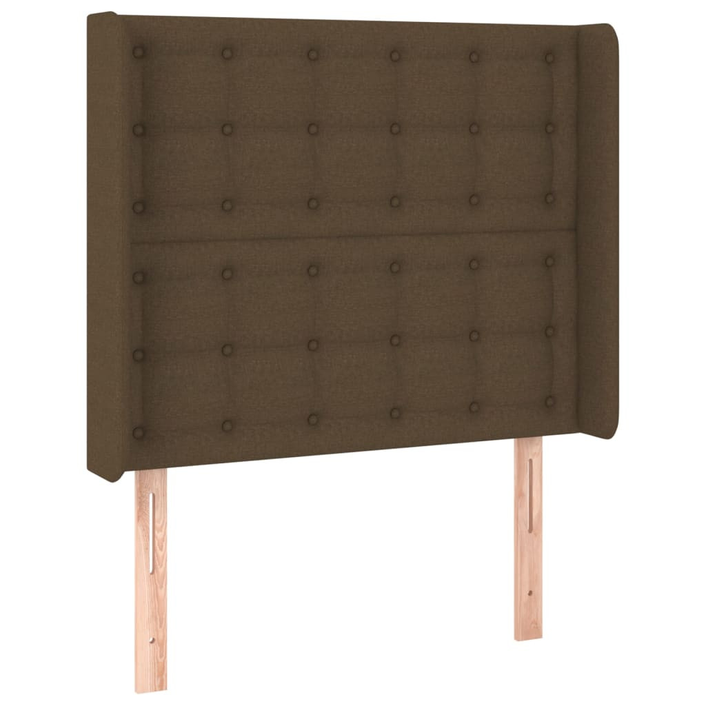 Wezgłowie Brąz 93 x 16 x 118/128 cm Tkanina vidaXL