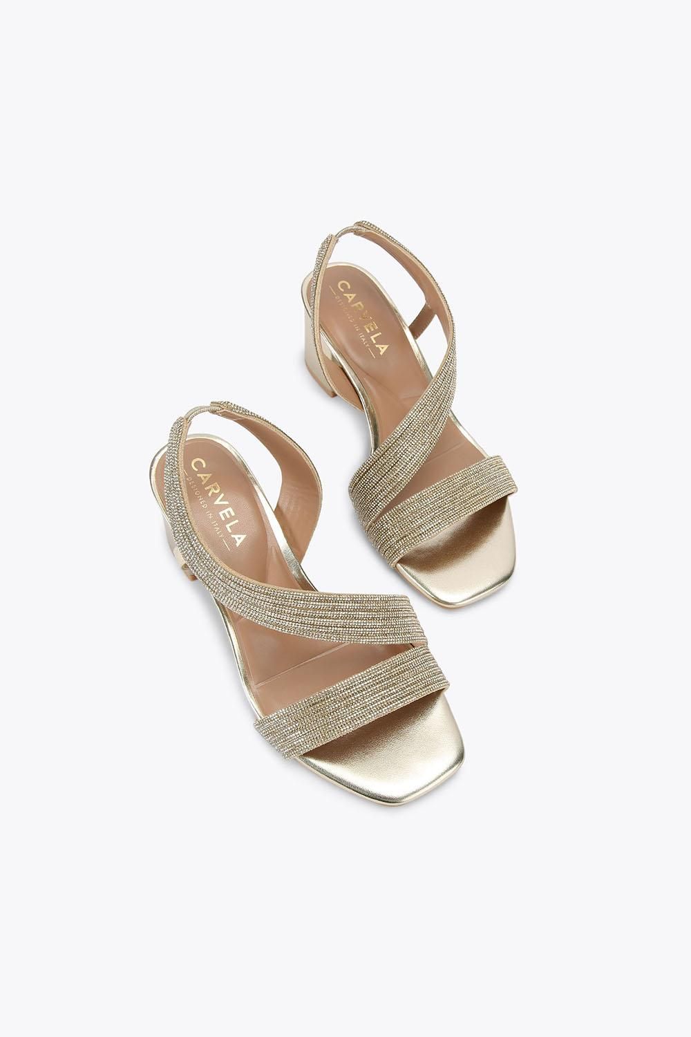 Carvela Gala Block Jewel Wide Fit' Fabric Heels