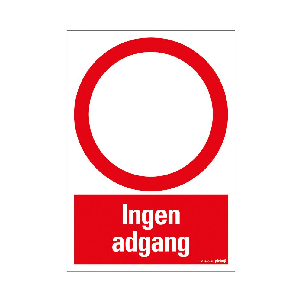 SKILT PICKUP COMBI INGEN ADGANG 33 X 23 CM
