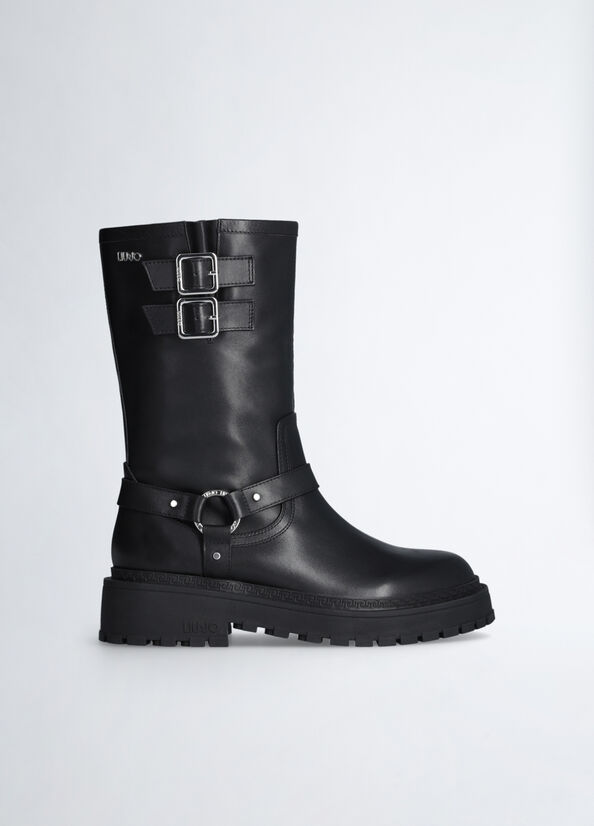 Biker boots in pelle