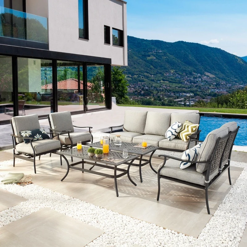 PATIO FESTIVAL 6-Piece Outdoor Metal Conversation Set