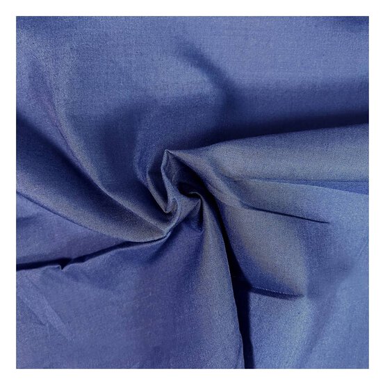 French Navy Polycotton Fabric by the Metre