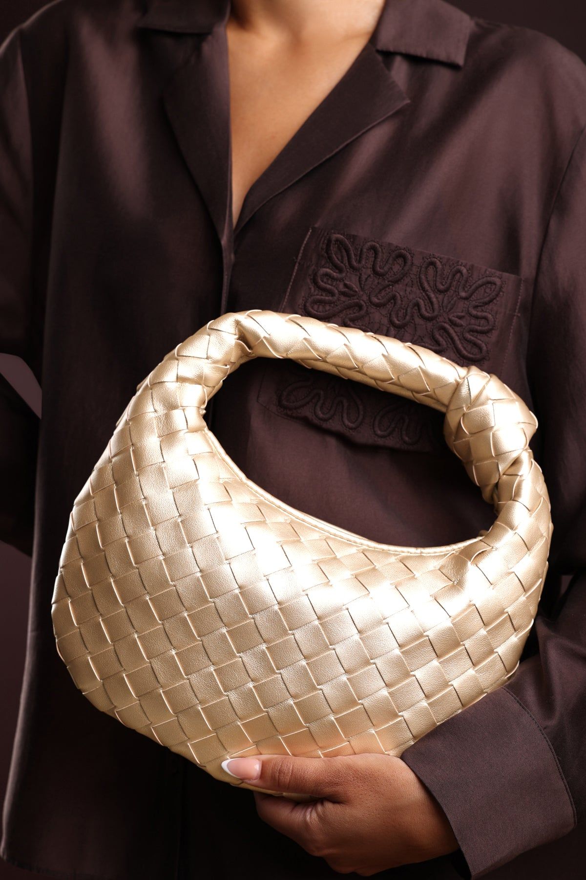 Where's That From Aura' Classic Woven Hobo Bag