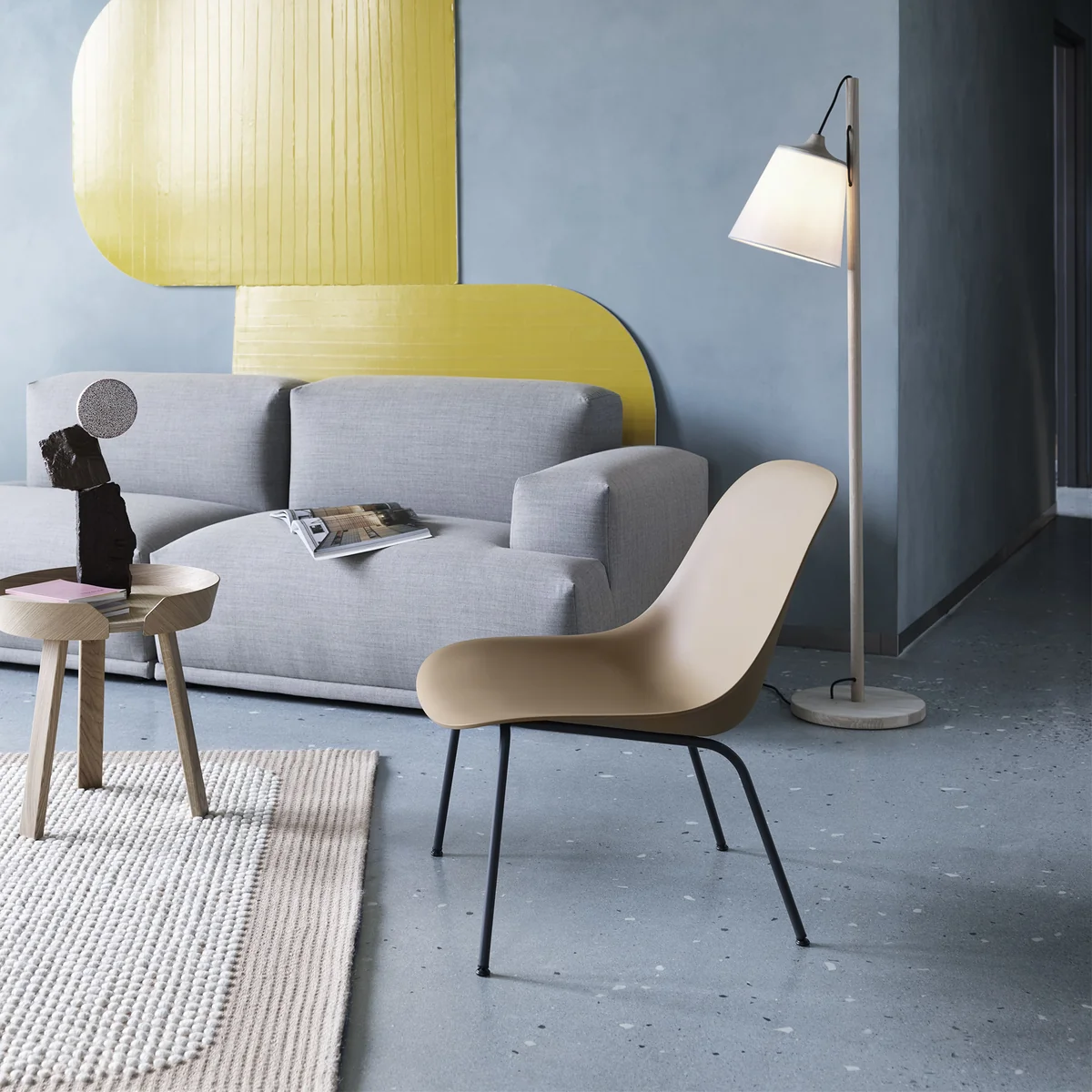 Muuto - Fiber Lounge Chair Tube Base, dusty green