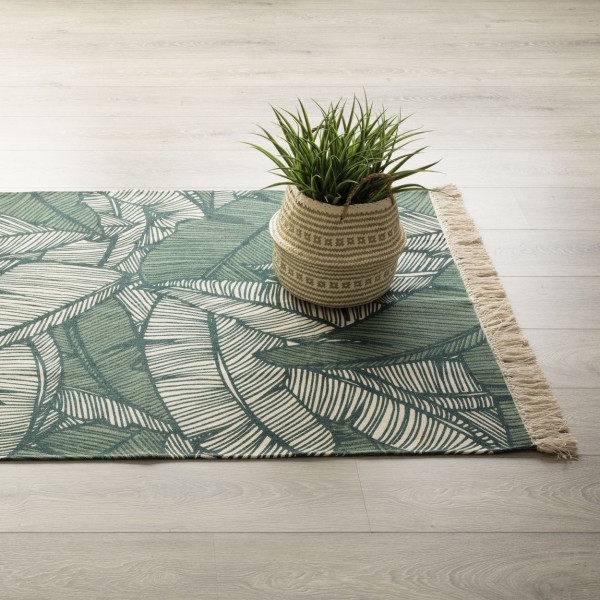 Duży bawełniany dywan z frędzlami do salonu i pokoju 120x170 cm boho