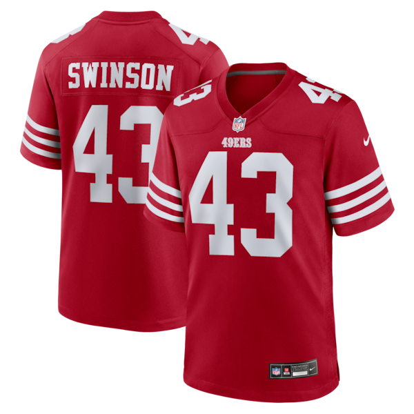 Messiah Swinson San Francisco 49ers Nike Team Game Jersey -  Scarlet