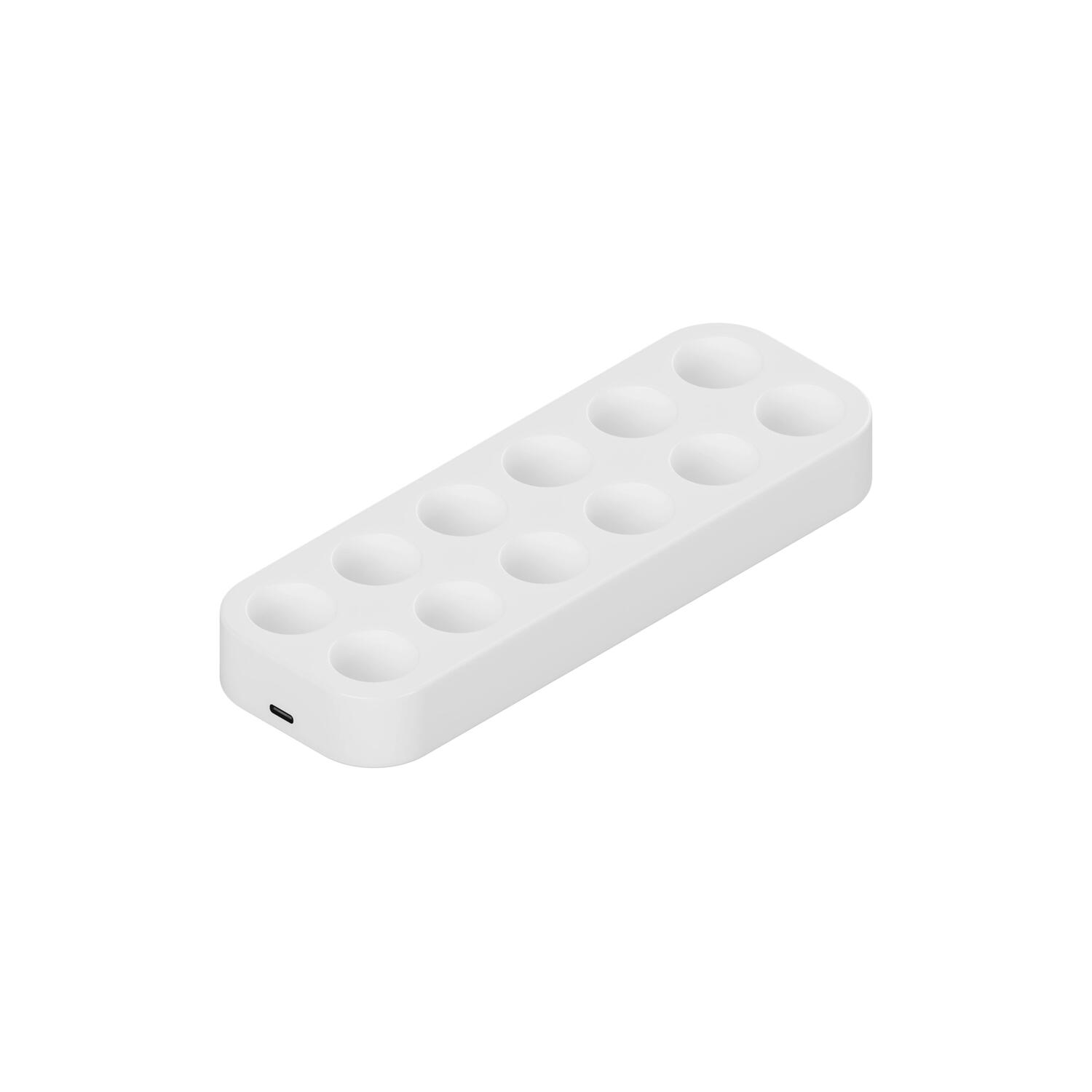 LED rechargeable base taper USB-C, white