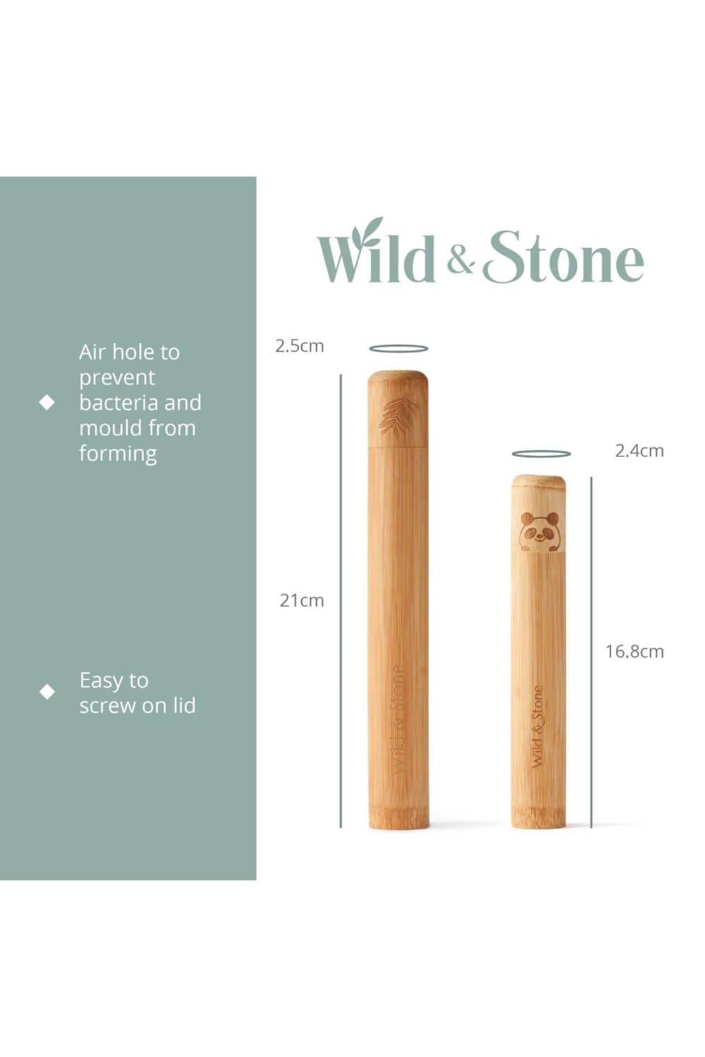 Wild & Stone Bamboo Toothbrush Travel Holder Child