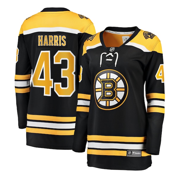 Jordan Harris Boston Bruins  Women's Home Breakaway Jersey - Black
